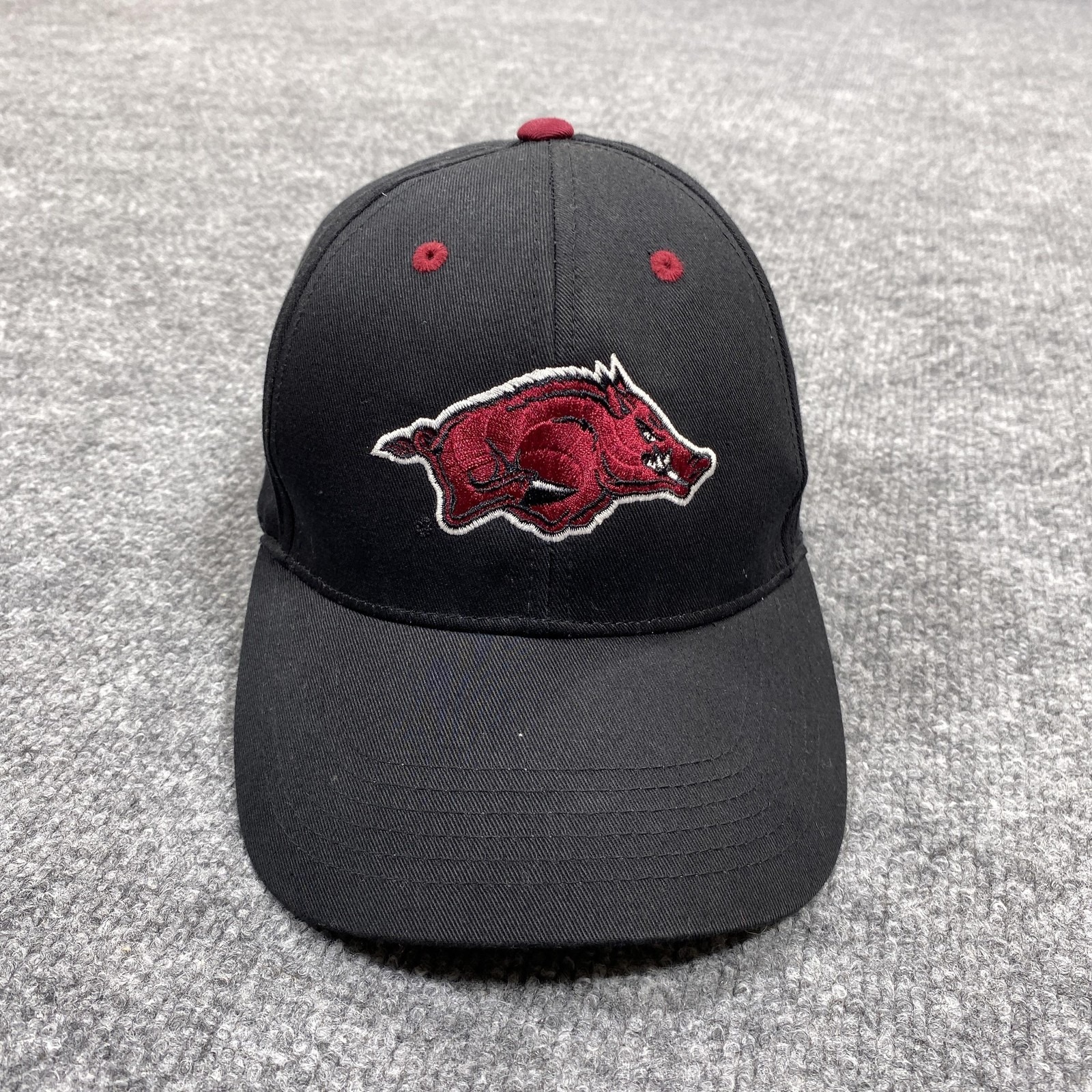 Arkansas Razorbacks Hat Cap Strap Back Mens One Size Black Captivating Headwear